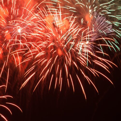 Red fireworks
